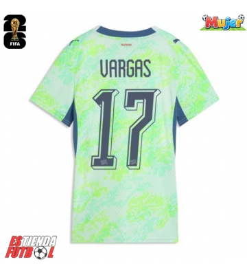 Suiza Ruben Vargas #17 Segunda Equipación Mujer Mundial 2026 Manga Corta